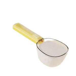 Cuchara de plástico para arroz de cocina, cuchara para alimentar gatos y perros, taza medidora de arroz con mango, cuchara para cavar fideos, duradera - Product Image 1