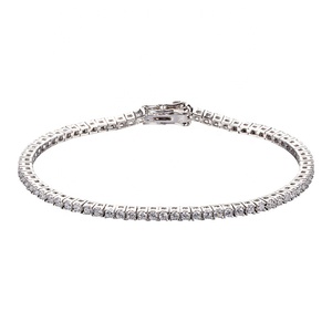 Bracelet en argent sterling avec charme en moissanite, design minimaliste élégant, coupe coussin, certifié par <span class=keywords><strong>un</strong></span> tiers, cadeau unique, 3 carats - Product Image 1