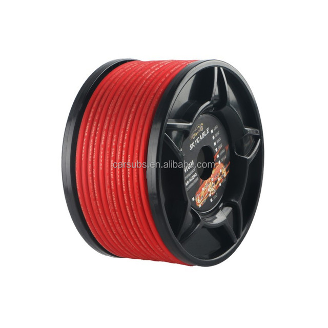 Oxygen Free Copper Audio Cable High Quality Pure Copper 15 Meter One Roll 50ft OFC 0GA Power Cable for Car Amplifiers