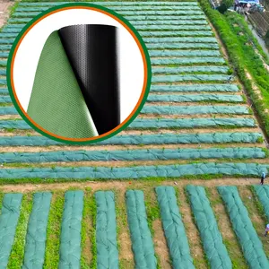 VEIJUN杂草屏障3.3英尺x 164英尺景观织物，抗紫外线和可生物降解1m x 50m聚丙烯非织造杂草垫农业