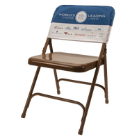 Housses de dossier de chaise extensibles imprimées sur mesure pour salles de réunion, sièges de marketing, stades et théâtres