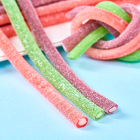 Candy Bulk Wholesale OEM/ODM Custom Private Label Assorted Fruit Flavor Gummy Candy Licorice Sour Belt Strip Soft Chewy Candy