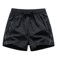 Shorts de sport pour hommes à séchage rapide avec poches zippées, taille élastique, bande réfléchissante, shorts de course et de fitness, logo personnalisé, vente en gros