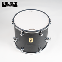 Pour Yamaha Roland Compatible 16 pouces Instrument de percussion électronique Double couche Polyester plancher en bois Tom Drum avec maille