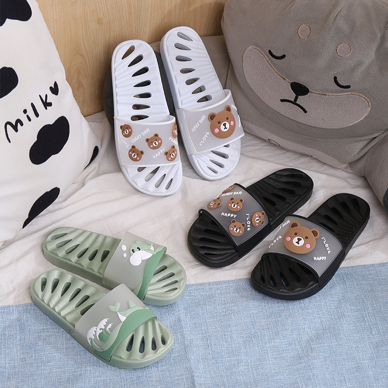 Home Slippers Wholesale Indoor Bathroom Hollowed Men and Women PVC Anti-slip Slides Shoes