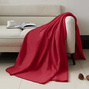 Tamaño personalizado Sólido 100% Poliéster Tejido Estilo Europeo Americano Cepillo de dos caras Fleece Four Seasons Polar <span class=keywords><strong>Red</strong></span> Wine <span class=keywords><strong>Throw</strong></span> - Product Image 2
