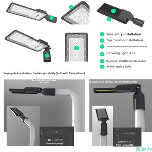 Luminaria <span class=keywords><strong>LED</strong></span> para <span class=keywords><strong>Alumbrado</strong></span> <span class=keywords><strong>Público</strong></span> IP66, Resistente al Agua, para Caminos Rurales, Aceras y Gimnasios, Modelo BRP121 - Product Image 3