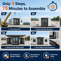 Casa Contenedor Expandible Moderna de 10 pies con Doble Ala, Personalizable, para Tienda Móvil y Quiosco de Café Portátil para Exteriores