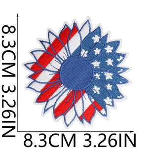 Mỹ Đại Bàng Thêu Vải Vá Độc Lập Ngày Lip Túi Bow Sét Sắt-Trên Hoa Quần Áo Trang Trí Cho Hàng May Mặc - Product Image 3