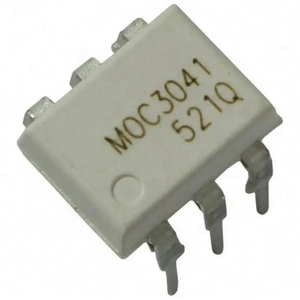 Liste de composants électroniques à alimentation unique (optoisolateurs à croix zéro DIP à 6 broches sortie de pilote Triac) <span class=keywords><strong>MOC3041</strong></span> - Product Image 1