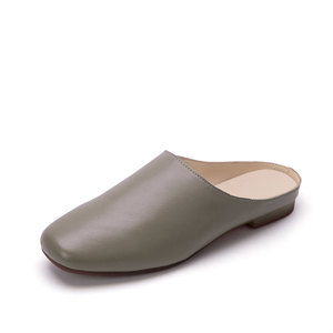 Mules en cuir véritable marron à bout pointu, semelle extérieure en caoutchouc souple, toutes saisons - Product Image 4