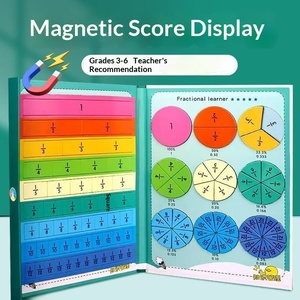 Matériel pédagogique sur les fractions pour les niveaux 36, concepts initiaux des fractions, tableau magnétique d'apprentissage pour l'addition et la soustraction, fabriqué en Chine - Product Image 1