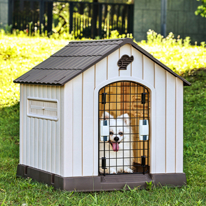Niches d'extérieur isolées en plastique résistant aux intempéries pour grands chiens, abri robuste pour animaux <span class=keywords><strong>de</strong></span> compagnie OEM avec trou d'arbre - Vente en gros - Product Image 6