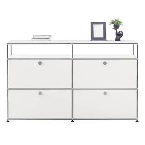 Armoire de rangement modulaire moderne en acier inoxydable buffet décoratif multifonctionnel simple Ins pour le salon du Moyen Âge - Product Image 6