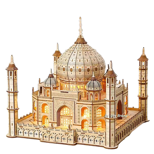 National Geographic <span class=keywords><strong>Taj</strong></span> <span class=keywords><strong>Mahal</strong></span> <span class=keywords><strong>Puzzle</strong></span> <span class=keywords><strong>3D</strong></span> en bois, architecture indienne, jouet éducatif, kit de modèle, cadeau architectural pour collectionneur - Product Image 1