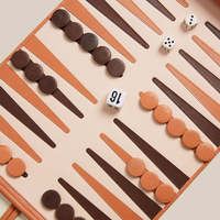 Ensemble de jeu de backgammon enroulable en cuir PU souple et portable personnalisé nouveau et intelligent de voyage