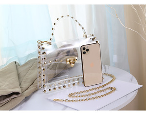 Stadium Approved Game Day Redeo Cross Body <strong>clear</strong> <strong>Purse</strong> with Studs Graduation Gift Corss Body Bag - Product Image 3