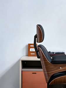 Silla Ejecutiva de Lujo con Estructura de Nogal y Cuero Genuino, Respaldo Alto Ergonómico 117 °   Silla Giratoria Reclinable - Product Image 4