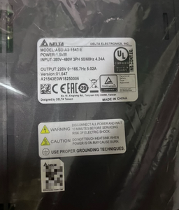 ASD-A2-1543-E, nouveau, original, en stock, servomoteur AC série ASDA‑A2, 1,5 kW, triphasé, 400 V, EtherCAT - Product Image 1