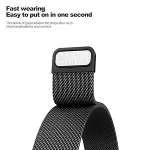 CAOWTAN boucle Mlianese pour <span class=keywords><strong>Huawei</strong></span> Band 8 Smartwatch magnétique correa bracelets de montre en métal Bracelet en acier inoxydable bracelet de montre - Product Image 6