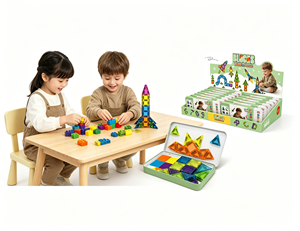 Juego de Bloques de Construcción Magnéticos de 3.75CM, 50 Piezas, Juguete Educativo STEM 3D, Juguete de Construcción Creativa para Niños Pequeños y Preescolares - Product Image 3