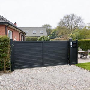 Valla <span class=keywords><strong>de</strong></span> Privacidad Moderna <span class=keywords><strong>de</strong></span> Aleación <span class=keywords><strong>de</strong></span> Aluminio 6x6 pies (1.8x2m) para Jardín <span class=keywords><strong>de</strong></span> Villa, Panel <span class=keywords><strong>de</strong></span> Cercado Metálico <span class=keywords><strong>de</strong></span> Lamas <span class=keywords><strong>de</strong></span> Fácil Montaje para Seguridad Exterior - Product Image 4