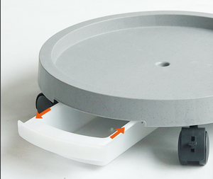 Plant Pallet with <b>Wheels</b> Round <b>Plastic</b> Rolling Flowerpot Saucer - Product Image 4