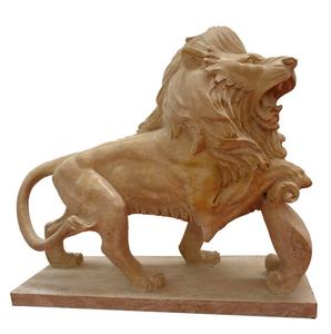 Casa puerta principal decorativa tallada a mano mármol blanco Natural tumbado León Animal estatua - Product Image 2