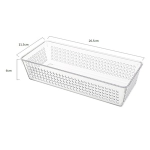 Transparent Storage Box Rectangle PS Material Uncapped Stackable Desktop Storage Baskets 3048 - Product Image 5
