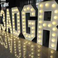 Letras y Números LED Personalizados con Luz Cálida para Bodas, Bares y Fiestas, OEM, 1 Pieza MOQ