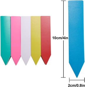 علامات نباتات الحديقة المقاومة للماء 2X10CM 5 ألوان من البلاستيك علامات حدائق الحضانة ملصقات الحديقة علامات حصص النباتات - Product Image 1