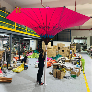 Parasol de piscine extérieur moderne avec éclairage, en aluminium en forme de tulipe, anti-UV, pour résidentiel, hôtel, parc, usage commercial, auvent rétractable extérieur - Product Image 2