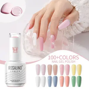 Rosalind forniture per unghie all'ingrosso di alta qualità di lunga durata vetro bianco/colore puro gel uv smalto per unghie 15ml creare il proprio marchio