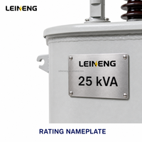 Transformateur monophasé LEINENG monté sur poteau, 10-100 kVA, immergé dans l'huile, bobinage en cuivre, 11 kV, 12,47 kV, 240/480 V, faible perte
