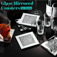 Sous-verre en verre isolant transparent au design minimaliste, fourni directement par le fabricant