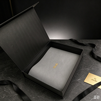 Boîte de calendrier de l'avent personnalisée, boîte cadeau rigide à fermeture magnétique, 24 tiroirs, emballage cosmétique de luxe noir et or, impression de logo personnalisée