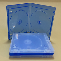 Boîtier de protection pour 2 disques Blu-ray/DVD en plastique PP bleu de 14 mm, pour jeux vidéo et films, avec impression personnalisée