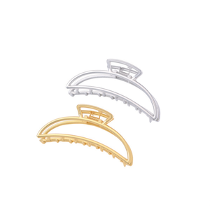 Pince à cheveux en forme de croissant Angelina 7,5 cm, accessoire de coiffure en métal pour femme, usage quotidien et mode - Product Image 3