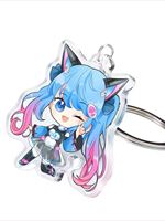 Gantungan Kunci Akrilik Holografik Transparan Cetak Dua Sisi Kustom, Liontin Kartun Anime Lucu, Buat Anime Kustom Anda Sendiri