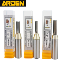 Yingba Arden Fraise droite TCT à 3 rainures, queue de 1/2 pouce, pour routeur CNC, pour le travail du bois