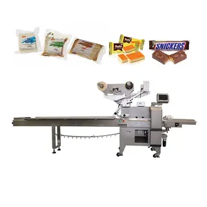 Chocolate coated wafer Sandwich cake Pillow type packing machine