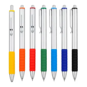 2020 New 0.38 Metallic 0.38mm 0.5mm 0.7mm Tip Size Gel Pen with Logo Printing Silver Metal Clip