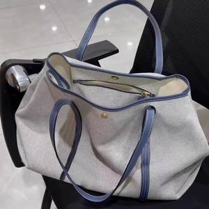 Bolso Casual de Lona para <span class=keywords><strong>Mujer</strong></span>, Moderno y Versátil, Bolso de Hombro, Bolso Tote, Bolso de Compras Simple, Gran Capacidad - Product Image 3