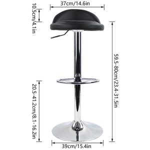 Chaise <span class=keywords><strong>de</strong></span> <span class=keywords><strong>bar</strong></span> à dossier haut au design moderne, pivotante et réglable, en similicuir PU, pour la maison, la cuisine, l'extérieur, l'hôtel, la salle à manger - Product Image 4