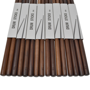 Bacchette per Batteria PUNK MA-9 in Legno Massello di Noce Nero 5B a Prezzo Conveniente, Punta in Legno per Adulti, Bambini e Principianti - Product Image 5