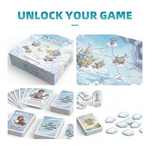 Sky-Isle Skyways Patrol Carrom Board Game Full Color Cardboard Air Current Challenge & Island Commerce Quest Cards - Product Image 1