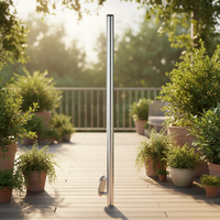 Poteaux de balustrade en verre en acier inoxydable avec supports / Poteaux de balustrade en plexiglas / Poteaux de balustrade extérieurs en aluminium pour câbles