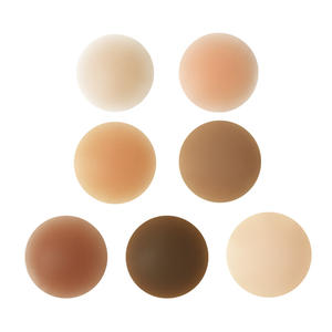 Cache-seins en silicone mat haut de gamme, adhésif, imperméable, respirant, anti-transpiration, cache-tétons, pochette de voyage en EVA avec fermeture éclair - Product Image 6