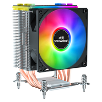 Pendingin CPU SNOWMAN Penjualan Langsung Pabrik 90mm Dengan Cover ARGB Pendingin Udara CPU Digunakan di Intel LGA 1700 Kipas Pendingin CPU