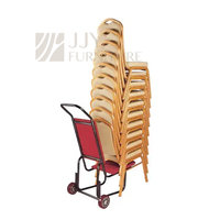 YHY-N-011 Vente chaude Usine standard d'utilisation commerciale roue Banquet chaise empilable chariot chariot